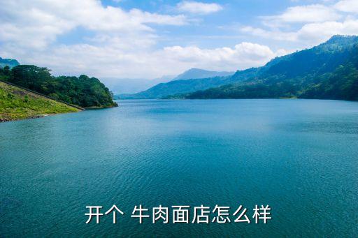 开个 牛肉面店怎么样