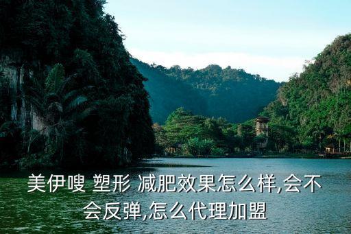 美伊嗖 塑形 减肥效果怎么样,会不会反弹,怎么代理加盟
