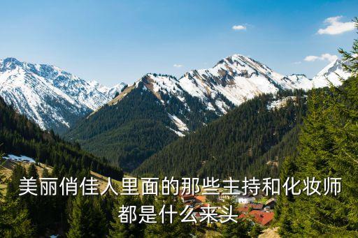  美丽俏佳人里面的那些主持和化妆师都是什么来头