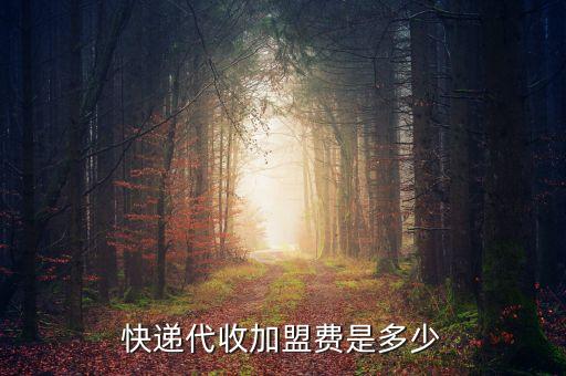 快递代收加盟费是多少