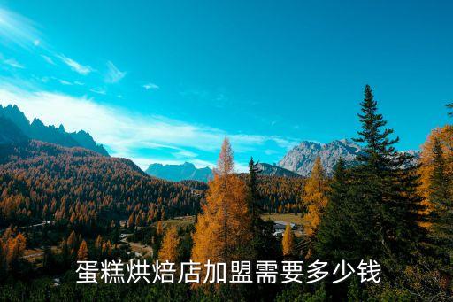  蛋糕烘焙店加盟需要多少钱