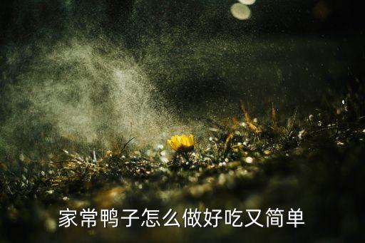 家常鸭子怎么做好吃又简单