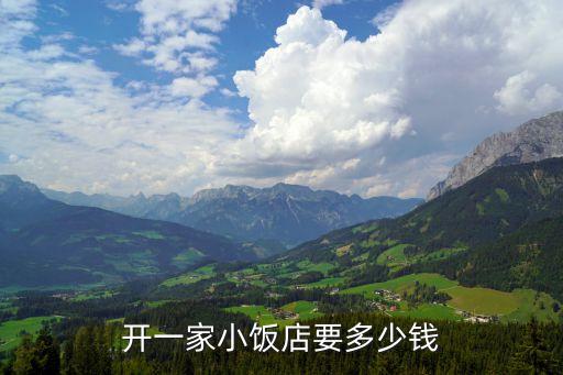 开一家小饭店要多少钱
