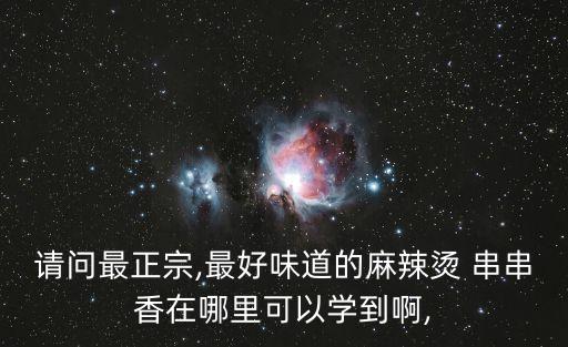 请问最正宗,最好味道的麻辣烫 串串香在哪里可以学到啊,