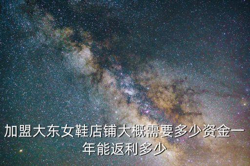 加盟大东女鞋店铺大概需要多少资金一年能返利多少