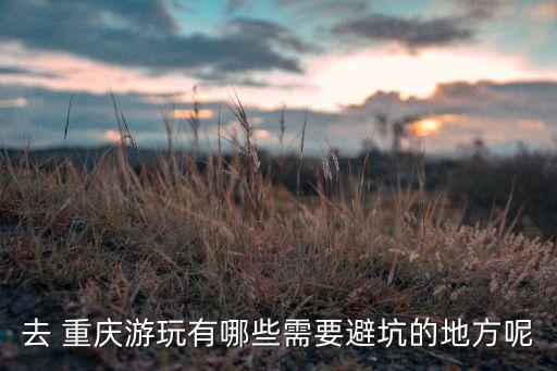 去 重庆游玩有哪些需要避坑的地方呢